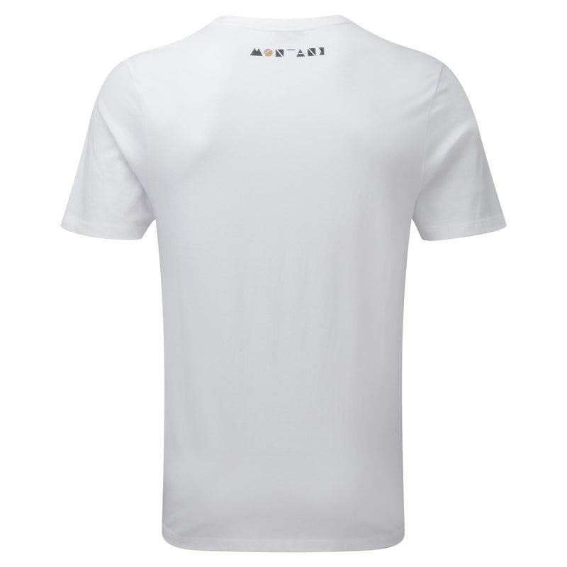 White Montane Geometry Men's T Shirts | AYR286GF